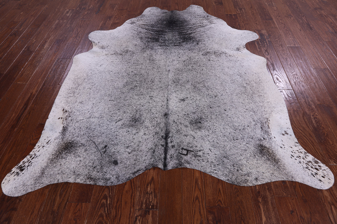 SUPER SALE Black Salt & Pepper Natural Cowhide Rug - XX-Large 7' 7"H x 6' 5"W