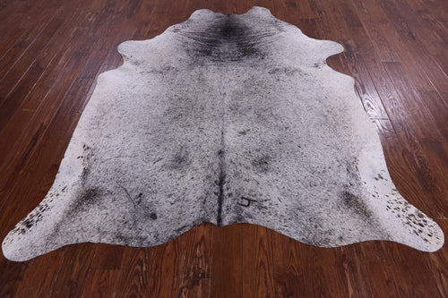 SUPER SALE Black Salt & Pepper Natural Cowhide Rug - XX-Large 7' 7