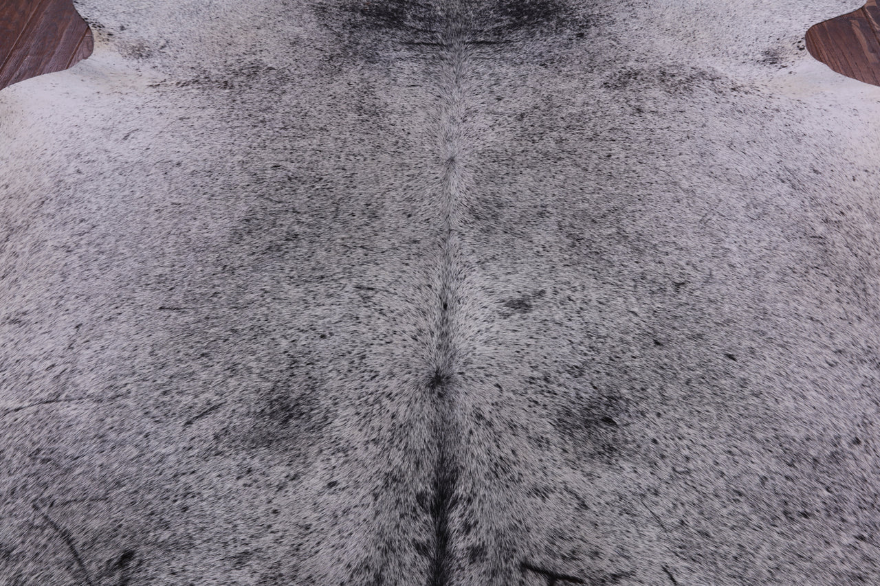 SUPER SALE Black Salt & Pepper Natural Cowhide Rug - XX-Large 7' 7"H x 6' 5"W