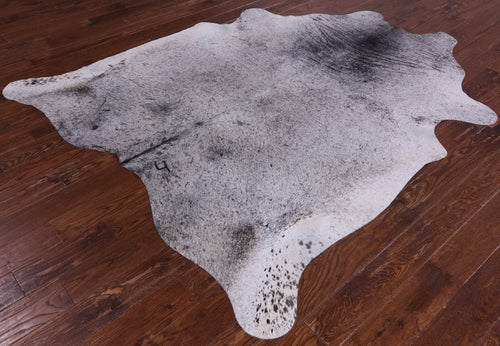 SUPER SALE Black Salt & Pepper Natural Cowhide Rug - XX-Large 7' 7