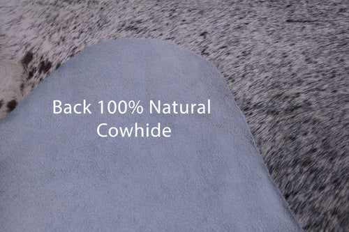 SUPER SALE Black Salt & Pepper Natural Cowhide Rug - XX-Large 7' 7