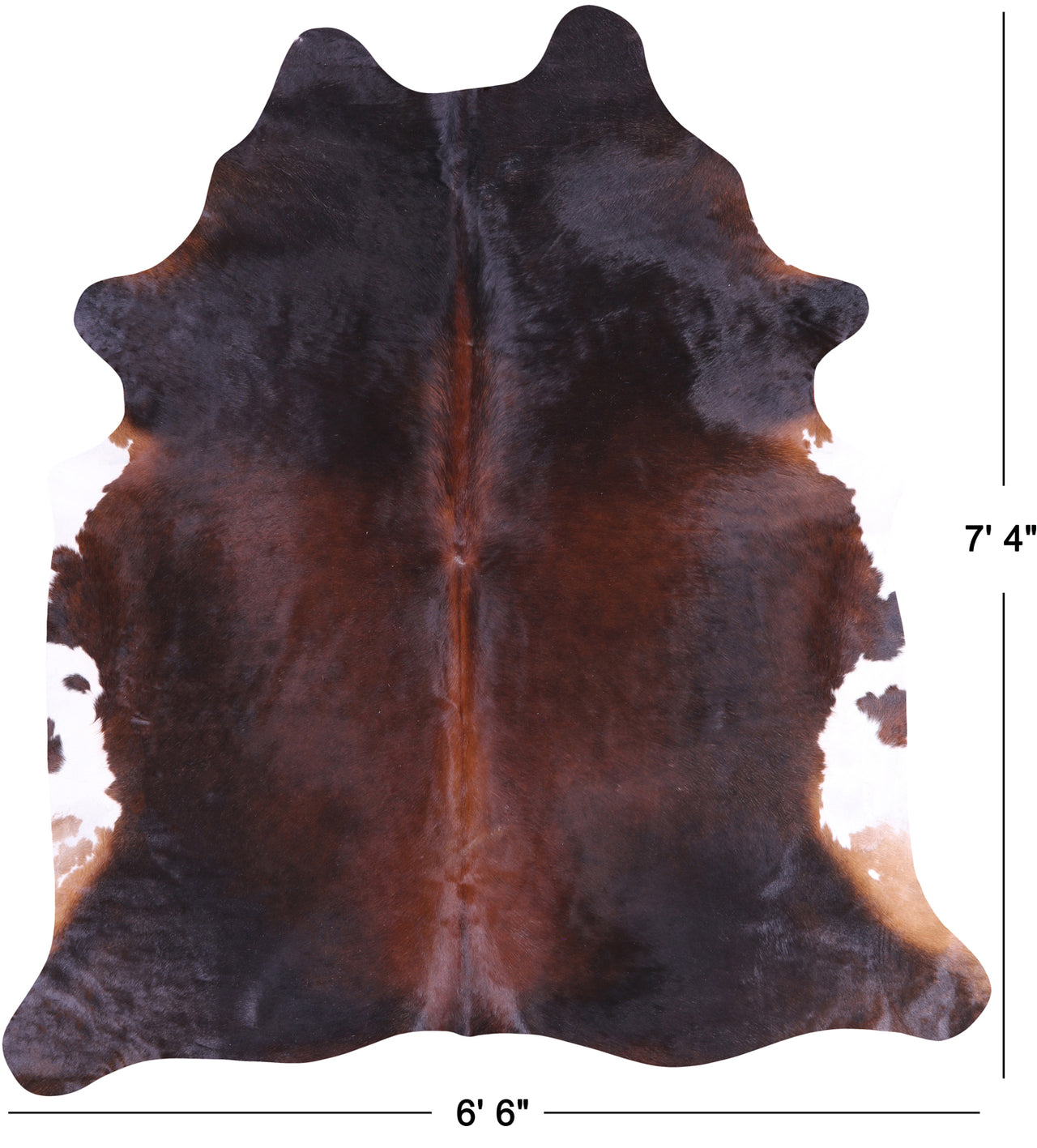 SUPER SALE Dark Brown Natural Cowhide Rug - XX-Large 7' 4"H x 6' 6"W