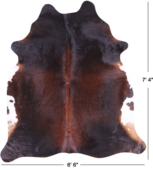 SUPER SALE Dark Brown Natural Cowhide Rug - XX-Large 7' 4