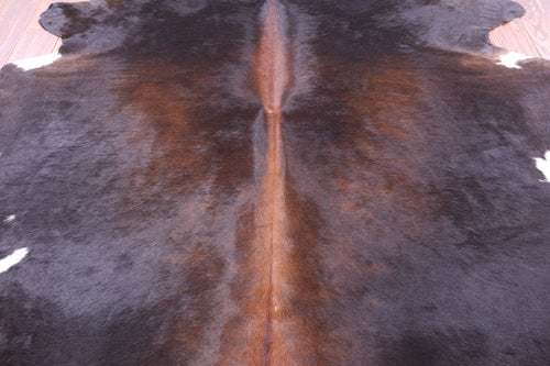 SUPER SALE Dark Brown Natural Cowhide Rug - XX-Large 7' 4