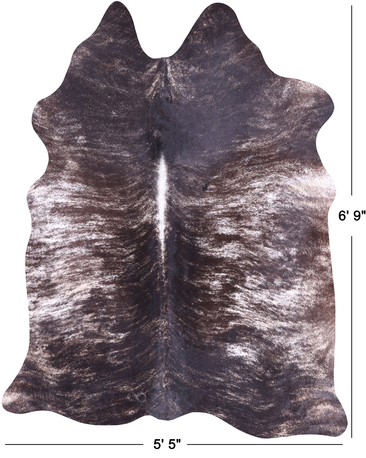 SUPER SALE Light Brindle Natural Cowhide Rug - X-Large 6' 9"H x 5' 5"W
