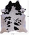 SUPER SALE Black & White Natural Cowhide Rug - X-Large 7' 2"H x 5' 10"W