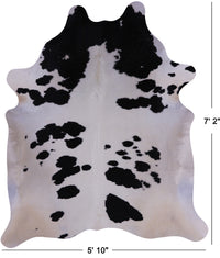 Thumbnail for SUPER SALE Black & White Natural Cowhide Rug - X-Large 7' 2