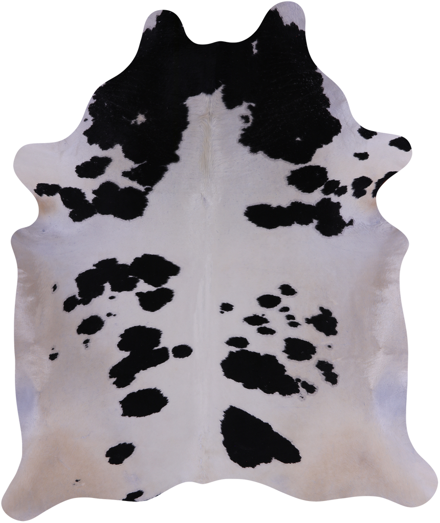 SUPER SALE Black & White Natural Cowhide Rug - X-Large 7' 2"H x 5' 10"W