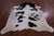 SUPER SALE Black & White Natural Cowhide Rug - X-Large 7' 2"H x 5' 10"W