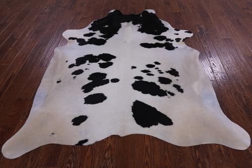 SUPER SALE Black & White Natural Cowhide Rug - X-Large 7' 2