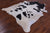 SUPER SALE Black & White Natural Cowhide Rug - X-Large 7' 2"H x 5' 10"W