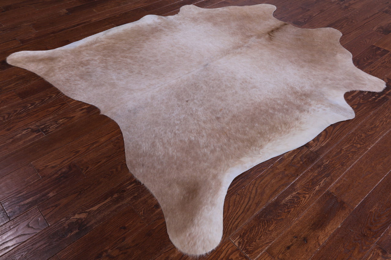 SUPER SALE Beige Natural Cowhide Rug - X-Large 7' 1"H x 6' 5"W