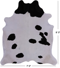 Thumbnail for SUPER SALE Black & White Natural Cowhide Rug - XX-Large 8' 3