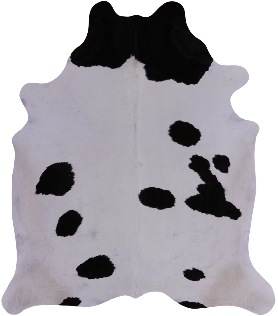 SUPER SALE Black & White Natural Cowhide Rug - XX-Large 8' 3"H x 7' 0"W