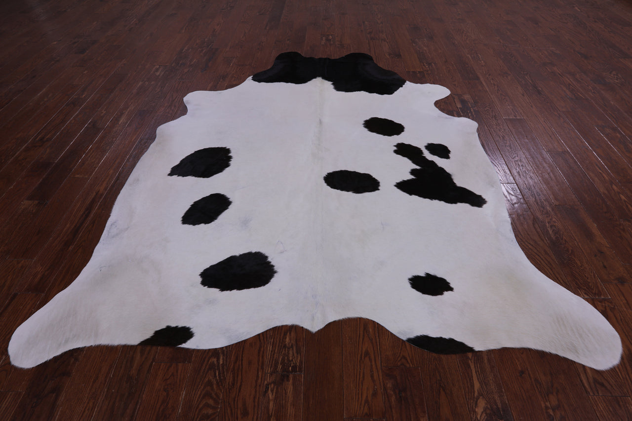SUPER SALE Black & White Natural Cowhide Rug - XX-Large 8' 3"H x 7' 0"W