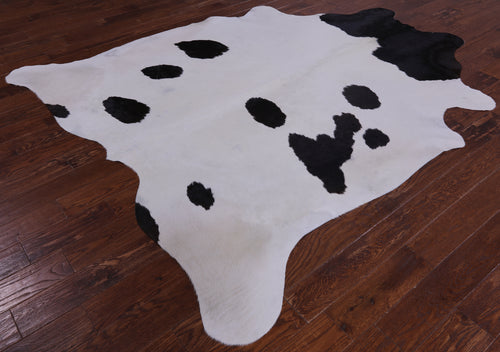SUPER SALE Black & White Natural Cowhide Rug - XX-Large 8' 3