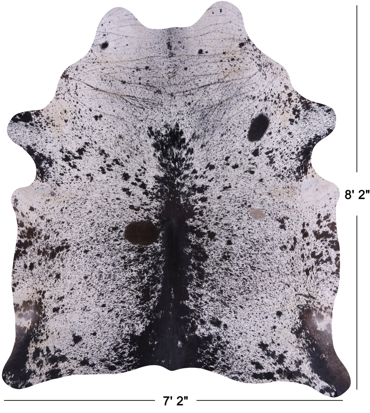 SUPER SALE Brown Salt & Pepper Natural Cowhide Rug - XX-Large 8' 2"H x 7' 2"W