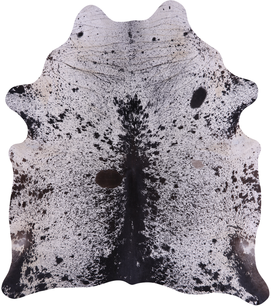 SUPER SALE Brown Salt & Pepper Natural Cowhide Rug - XX-Large 8' 2"H x 7' 2"W