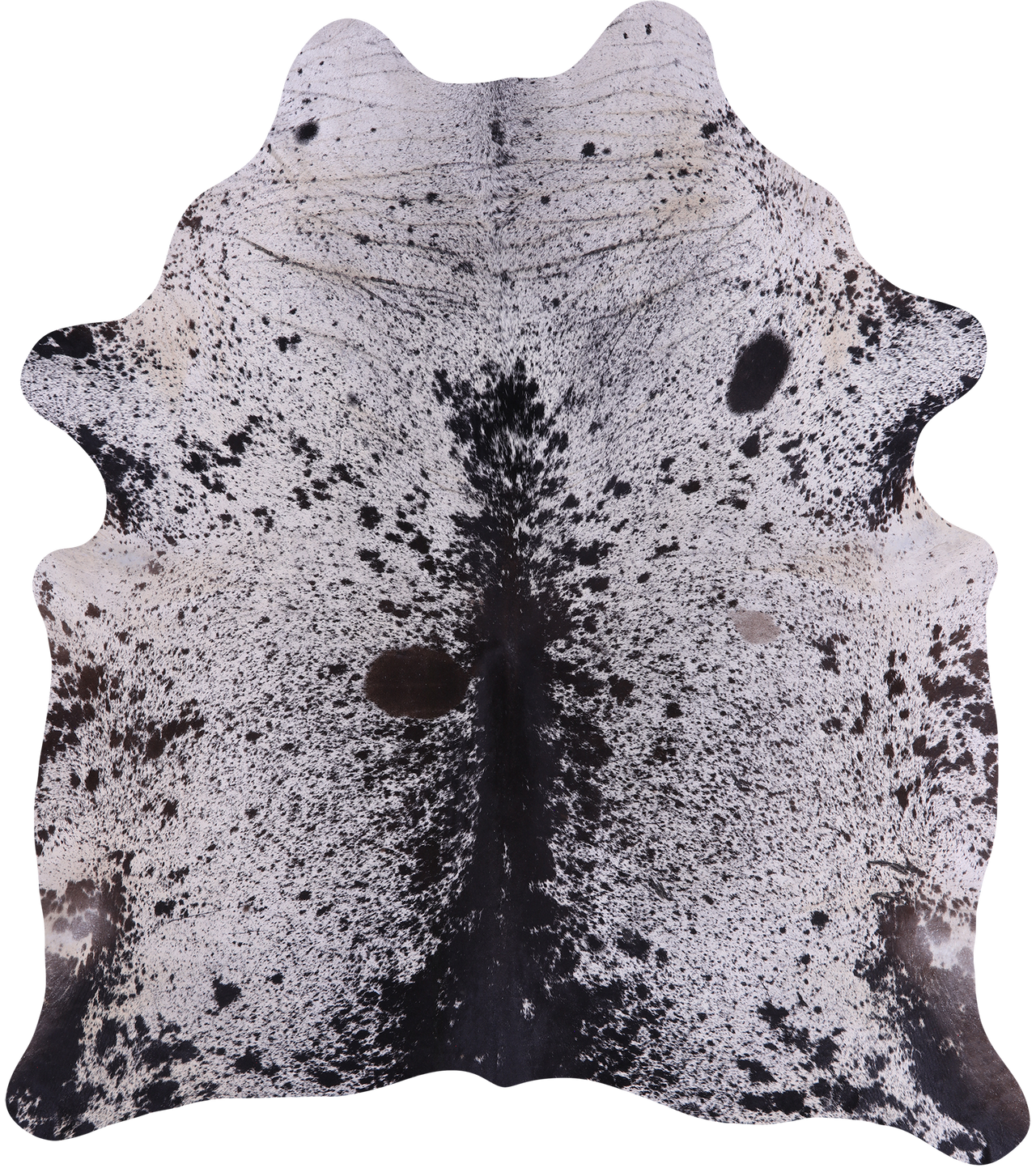 SUPER SALE Brown Salt & Pepper Natural Cowhide Rug - XX-Large 8' 2"H x 7' 2"W