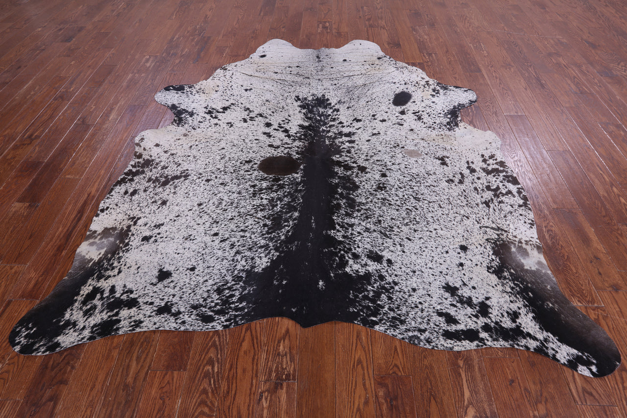 SUPER SALE Brown Salt & Pepper Natural Cowhide Rug - XX-Large 8' 2"H x 7' 2"W