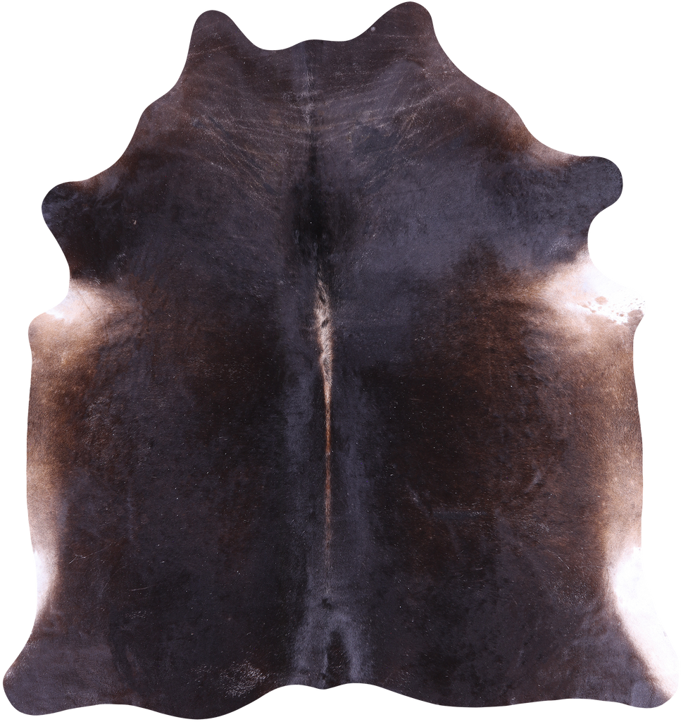 SUPER SALE Dark Brown Natural Cowhide Rug - X-Large 7' 0"H x 6' 5"W
