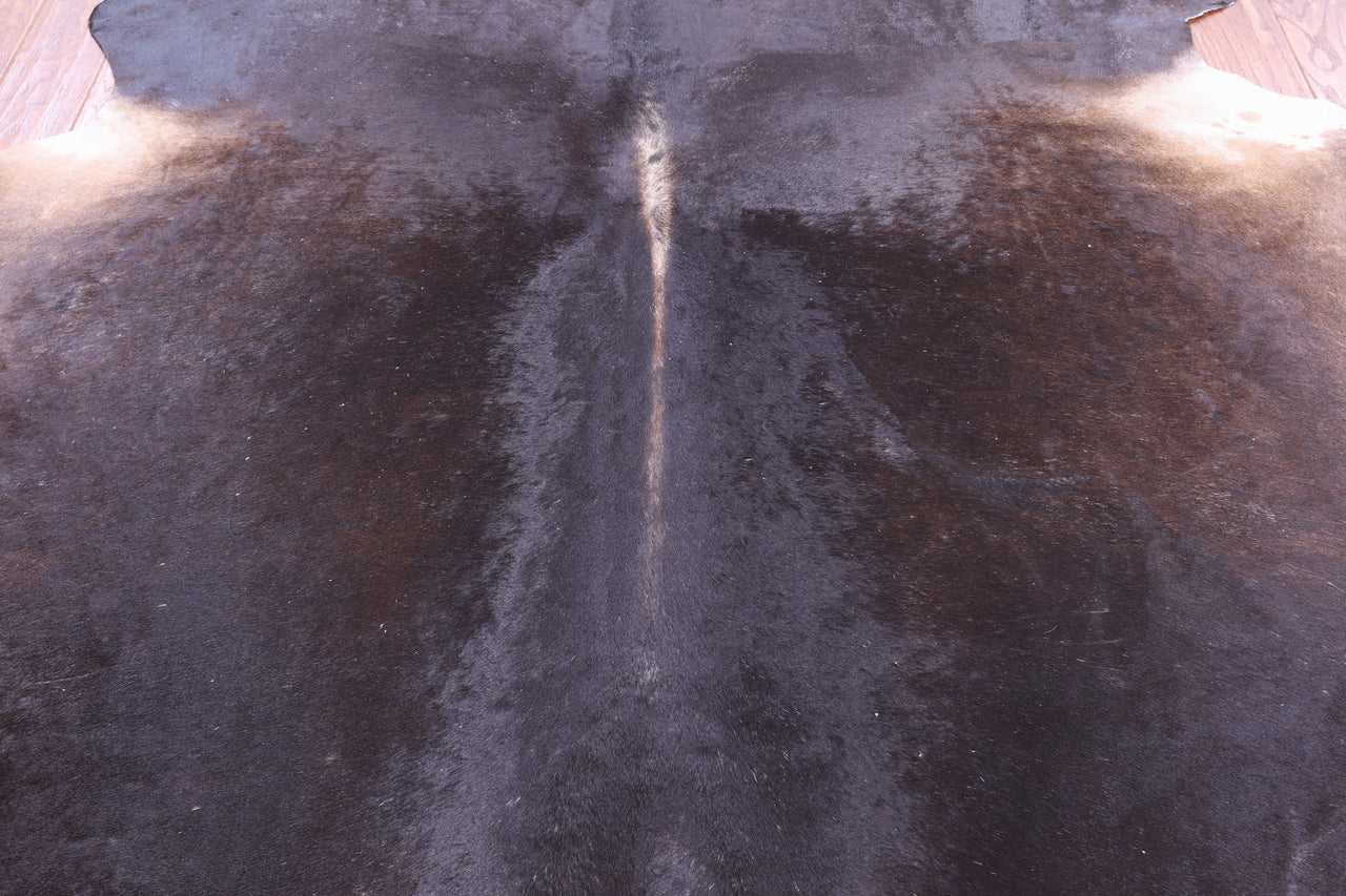 SUPER SALE Dark Brown Natural Cowhide Rug - X-Large 7' 0"H x 6' 5"W
