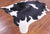 SUPER SALE Black & White Natural Cowhide Rug - XX-Large 8' 2"H x 6' 9"W
