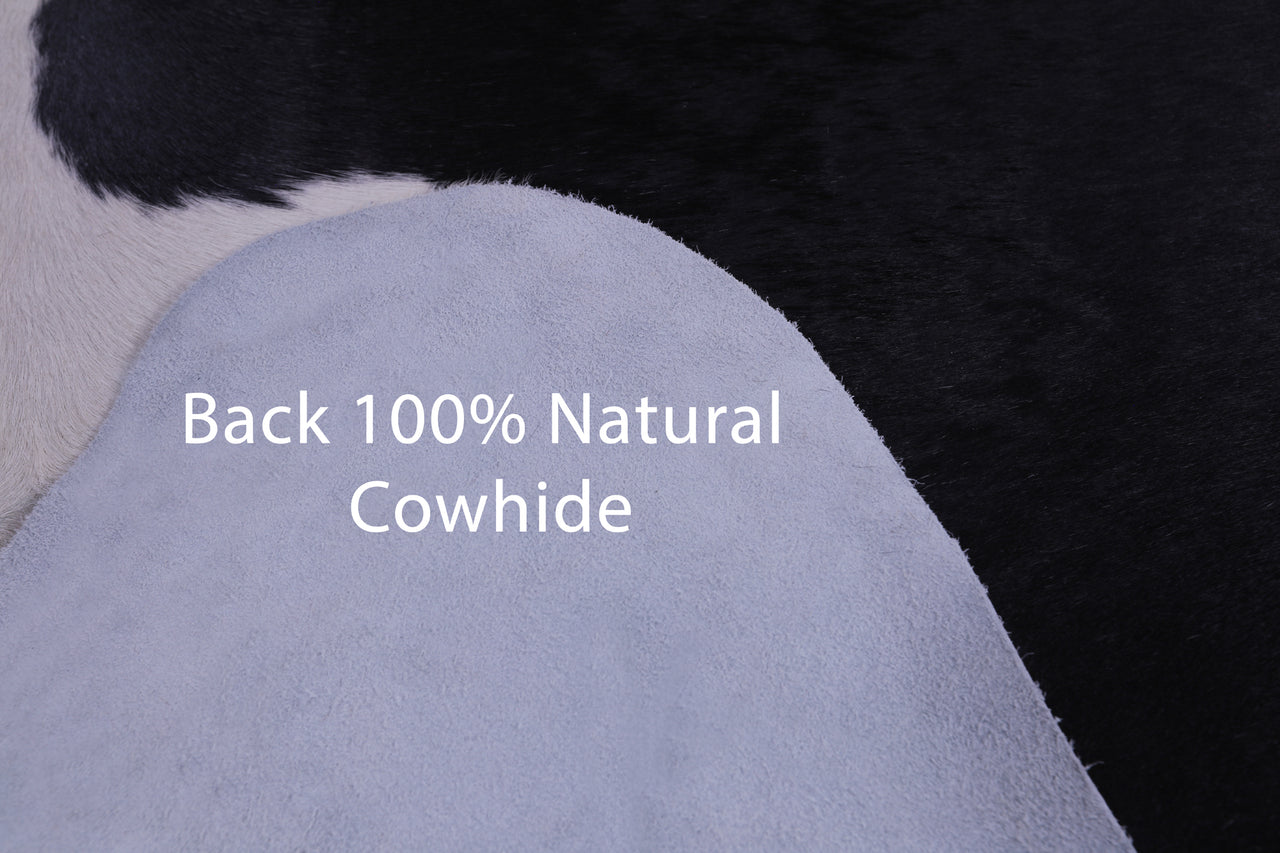 SUPER SALE Black & White Natural Cowhide Rug - XX-Large 8' 2"H x 6' 9"W
