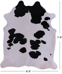 Thumbnail for SUPER SALE Black & White Natural Cowhide Rug - XX-Large 7' 8