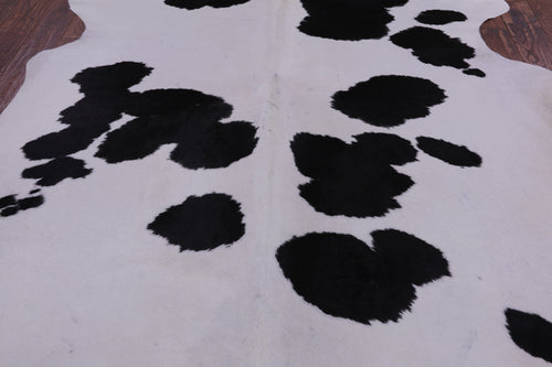 SUPER SALE Black & White Natural Cowhide Rug - XX-Large 7' 8