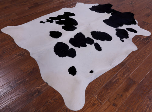 SUPER SALE Black & White Natural Cowhide Rug - XX-Large 7' 8