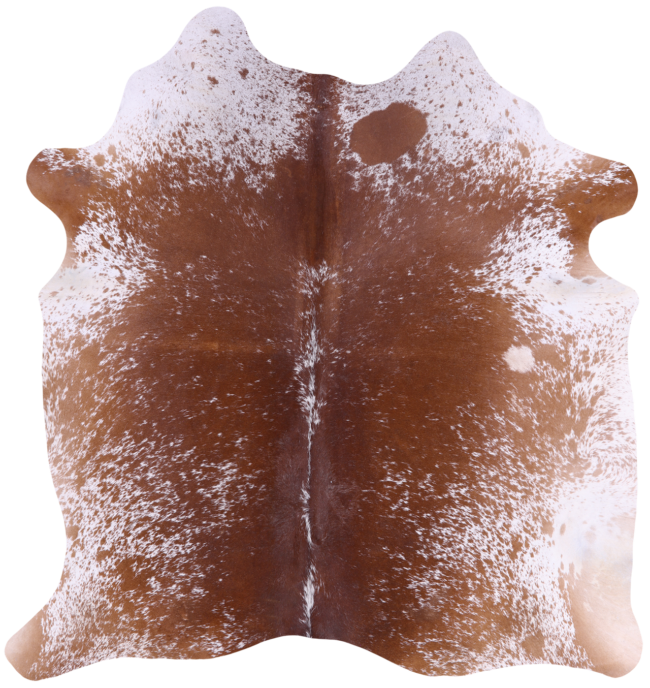 SUPER SALE Brown Salt & Pepper Natural Cowhide Rug - X-Large 6' 8"H x 6' 2"W