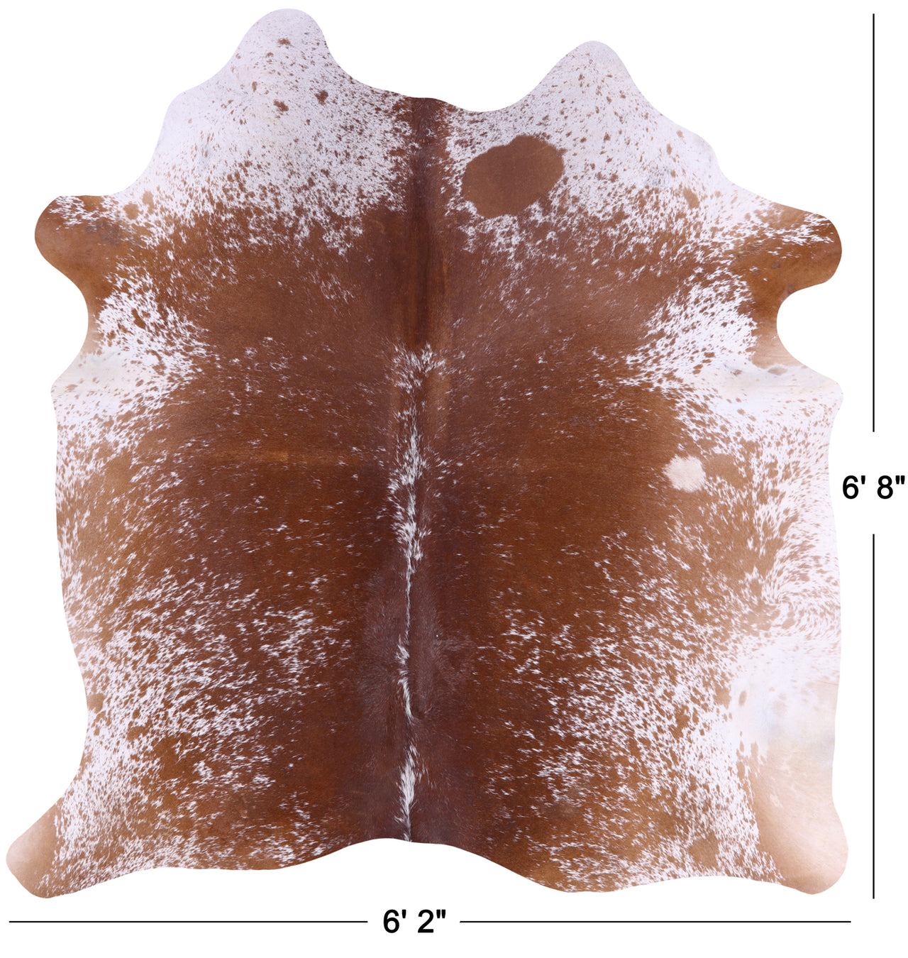 SUPER SALE Brown Salt & Pepper Natural Cowhide Rug - X-Large 6' 8"H x 6' 2"W