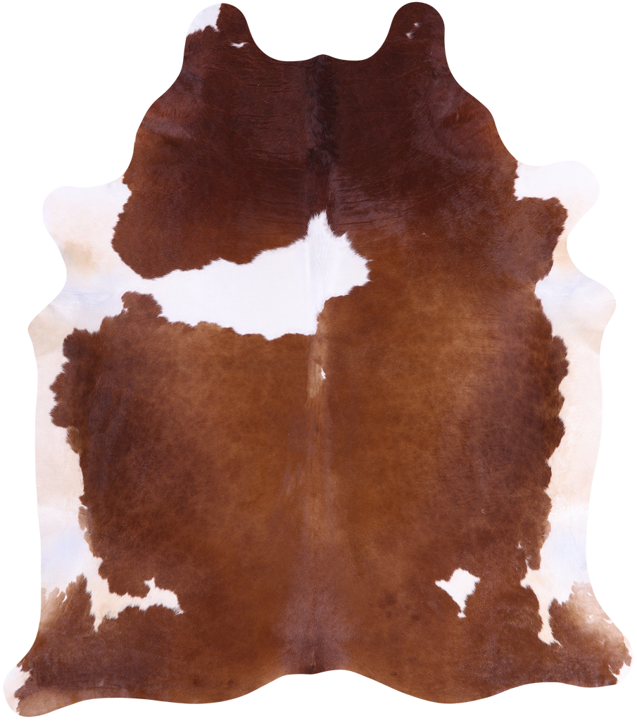 SUPER SALE Brown & White Natural Cowhide Rug - XX-Large 8' 2"H x 7' 0"W