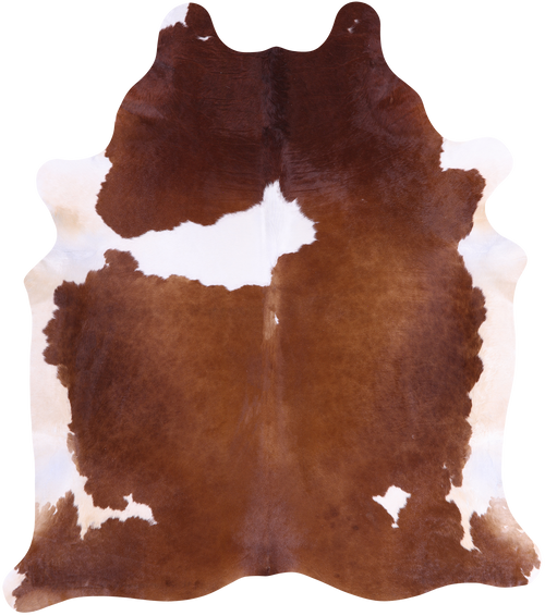 SUPER SALE Brown & White Natural Cowhide Rug - XX-Large 8' 2