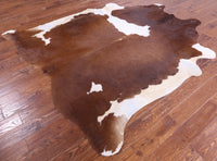 Thumbnail for SUPER SALE Brown & White Natural Cowhide Rug - XX-Large 8' 2