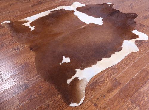 SUPER SALE Brown & White Natural Cowhide Rug - XX-Large 8' 2