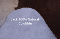 Thumbnail for SUPER SALE Brown & White Natural Cowhide Rug - XX-Large 8' 2