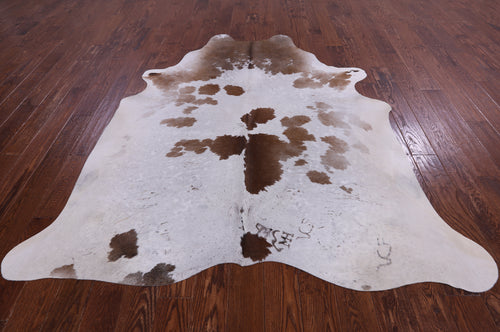 SUPER SALE Brown & White Natural Cowhide Rug - X-Large 7' 1