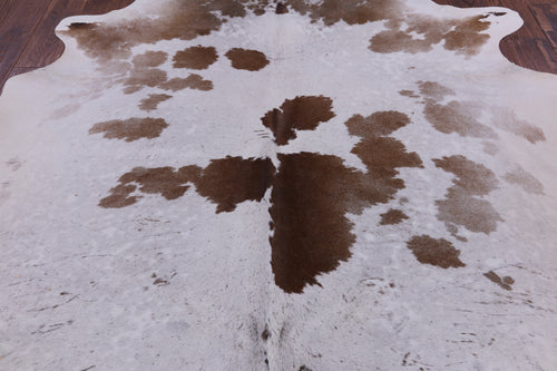 SUPER SALE Brown & White Natural Cowhide Rug - X-Large 7' 1