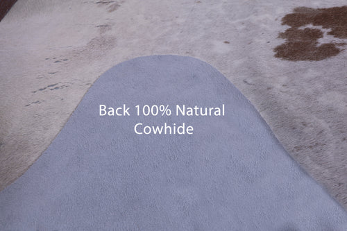 SUPER SALE Brown & White Natural Cowhide Rug - X-Large 7' 1