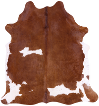Thumbnail for SUPER SALE Brown & White Natural Cowhide Rug - X-Large 6' 9