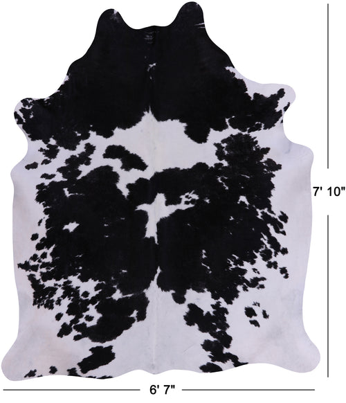 SUPER SALE Black & White Natural Cowhide Rug - XX-Large 7' 10