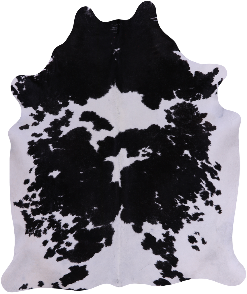 SUPER SALE Black & White Natural Cowhide Rug - XX-Large 7' 10"H x 6' 7"W