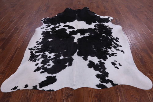 SUPER SALE Black & White Natural Cowhide Rug - XX-Large 7' 10
