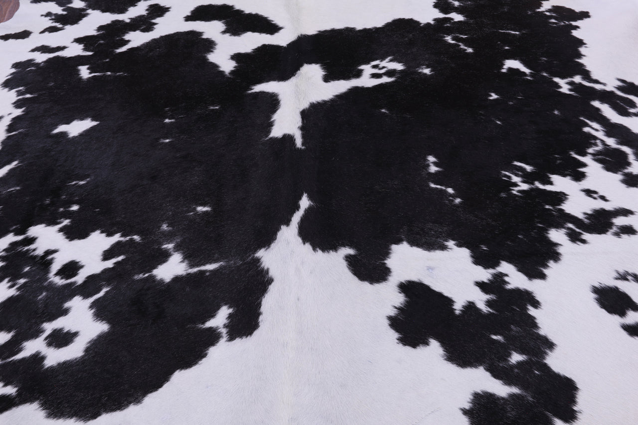 SUPER SALE Black & White Natural Cowhide Rug - XX-Large 7' 10"H x 6' 7"W