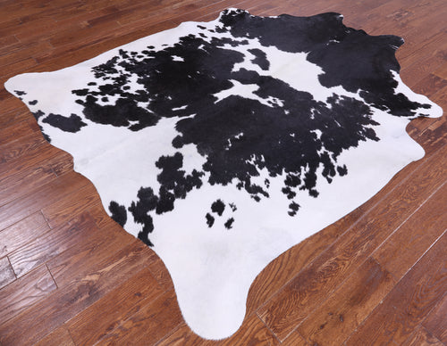 SUPER SALE Black & White Natural Cowhide Rug - XX-Large 7' 10