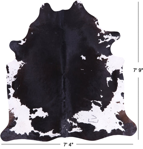 SUPER SALE Black & White Natural Cowhide Rug - XX-Large 7' 9