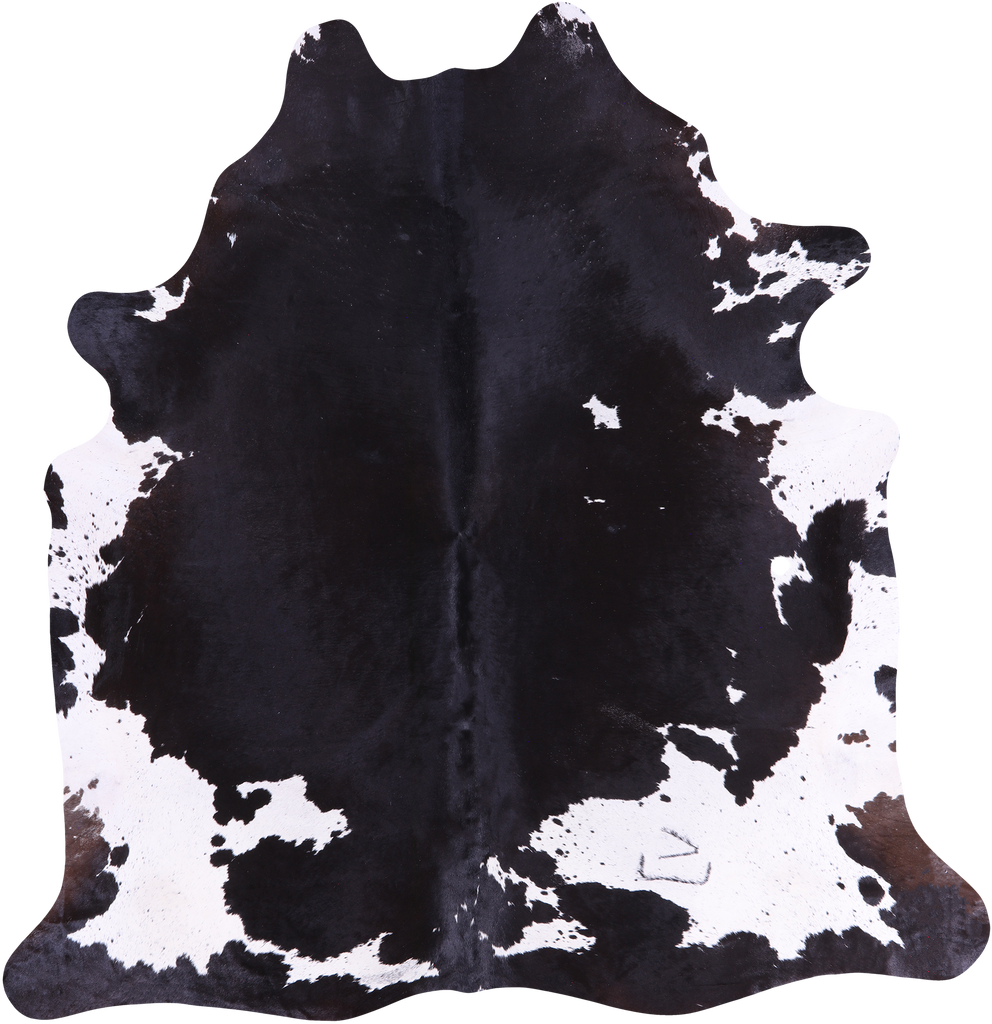 SUPER SALE Black & White Natural Cowhide Rug - XX-Large 7' 9"H x 7' 4"W