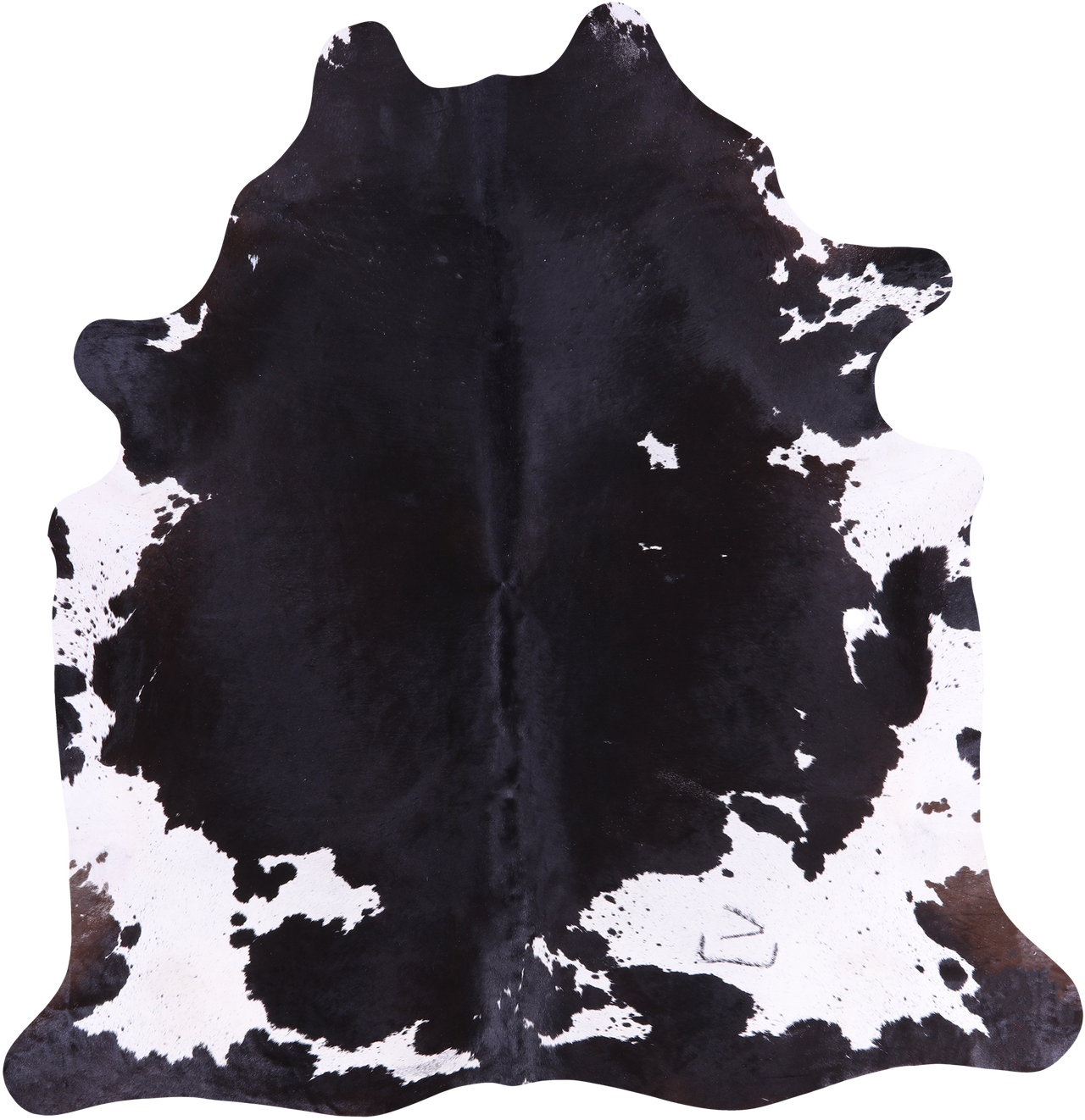 SUPER SALE Black & White Natural Cowhide Rug - XX-Large 7' 9"H x 7' 4"W
